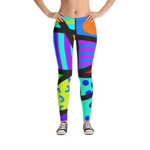 Leggings, Memphis Harajuku Rainbow