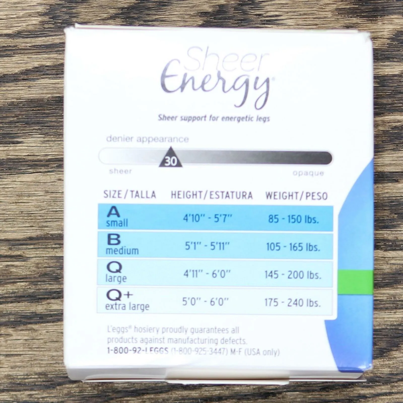 L'eggs Women's Sheer Energy All Sheer Pantyhose. Q0308S
