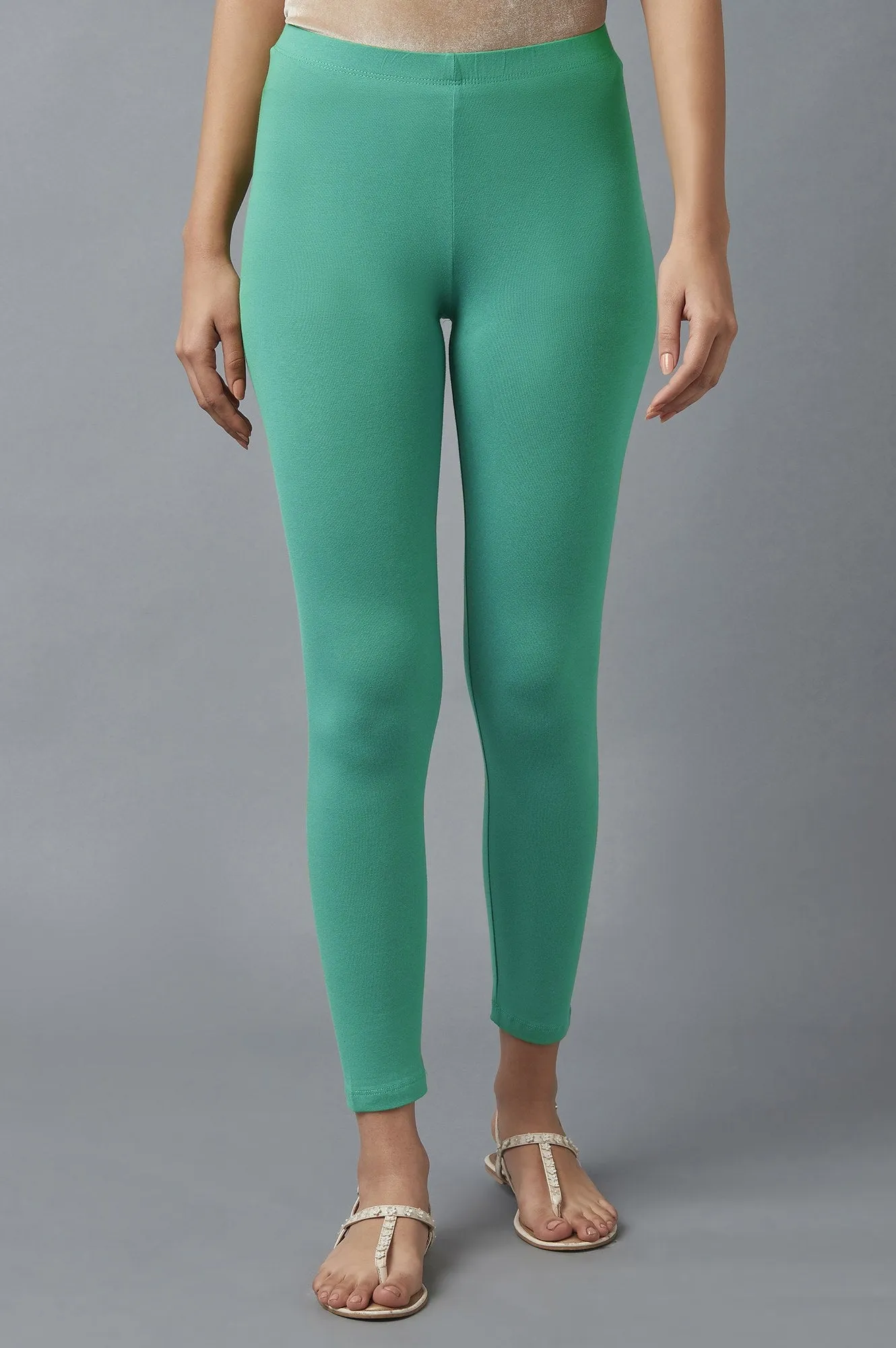 Light Blue Cotton Lycra Tights