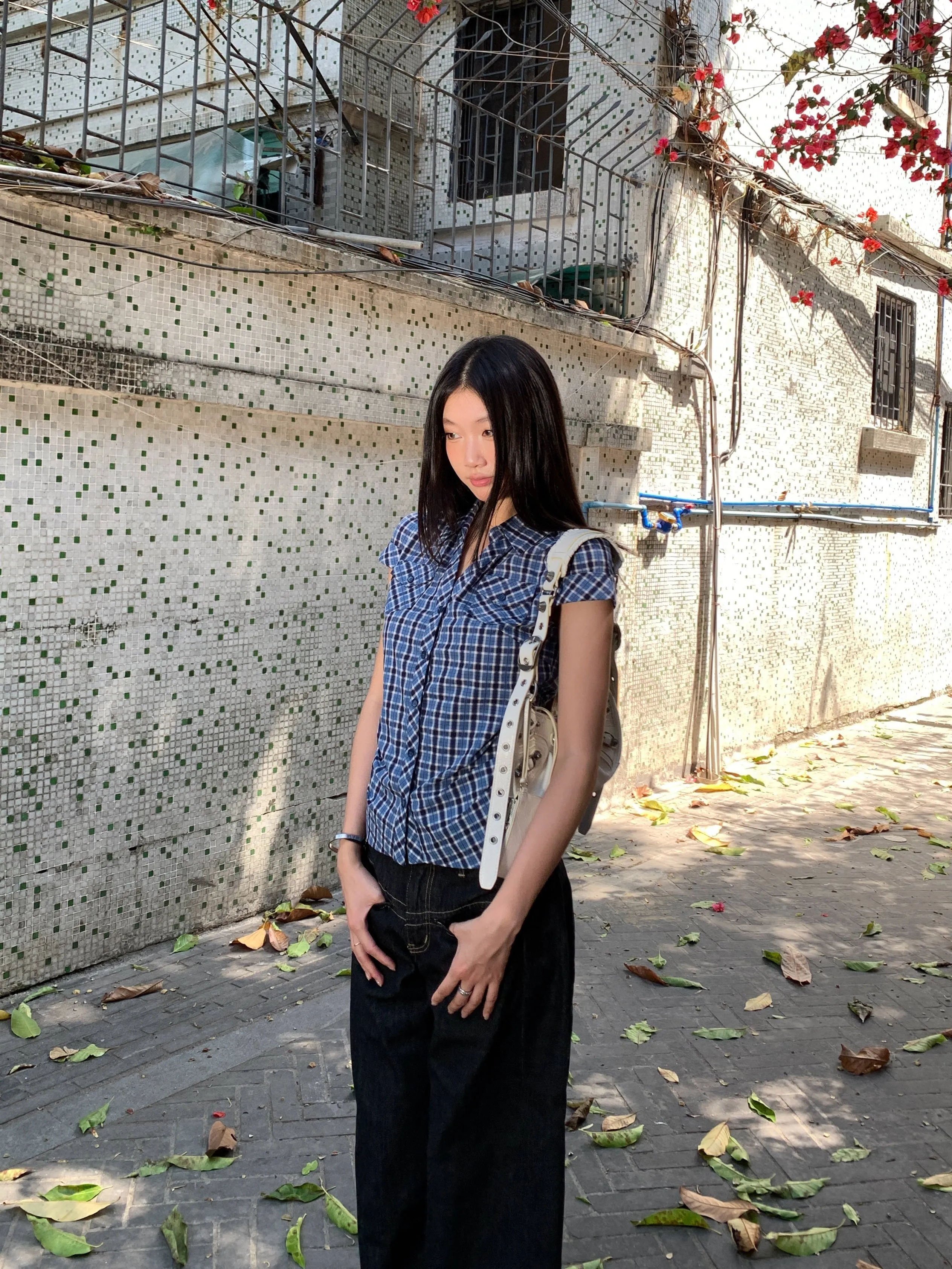 light luxury plaid tops