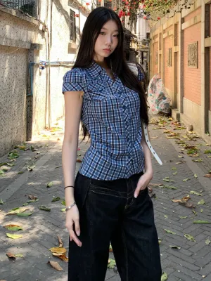 light luxury plaid tops