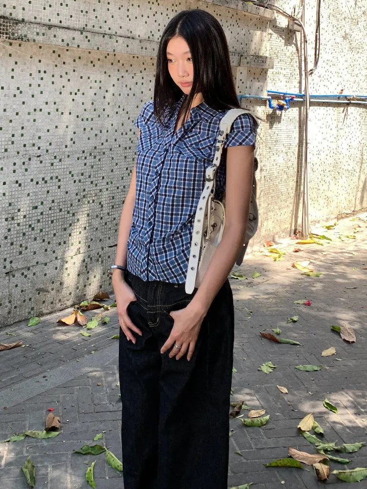 light luxury plaid tops