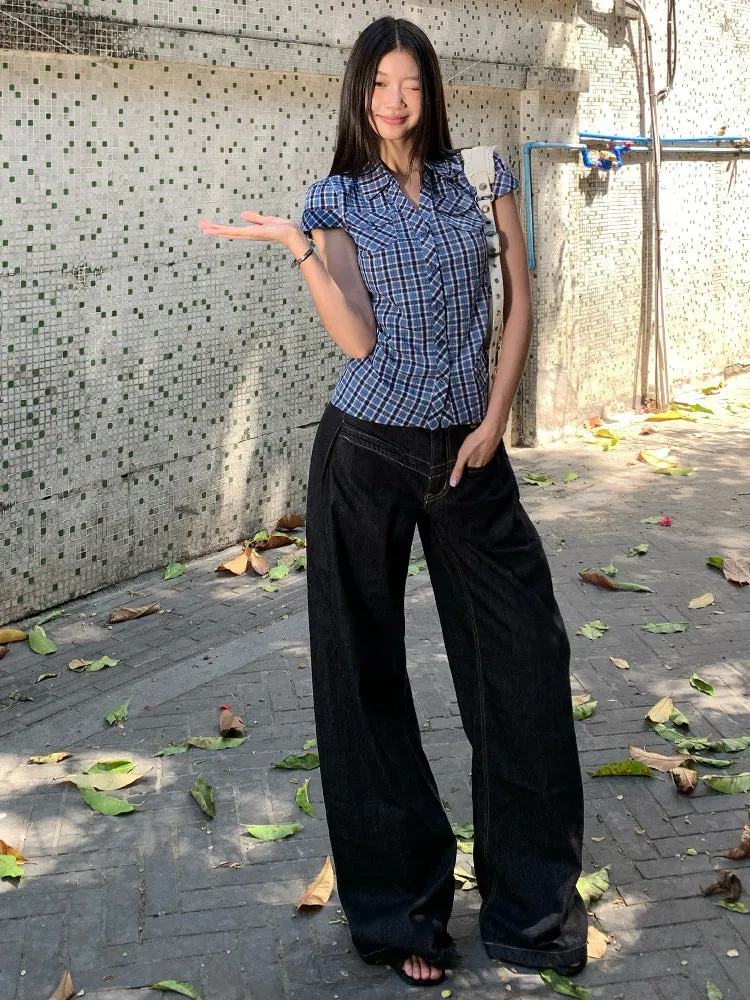 light luxury plaid tops