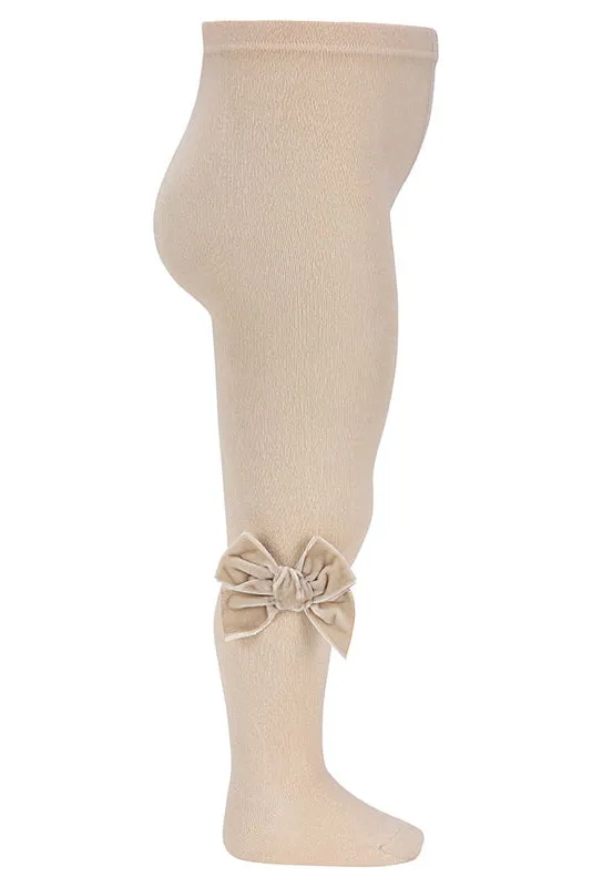 Linen Velvet Bow Tights