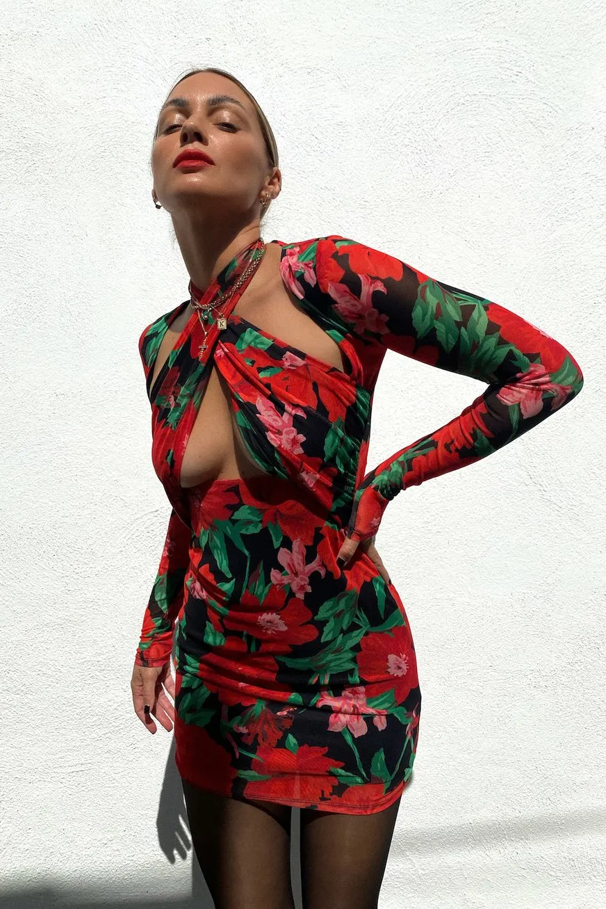 LISSA MINI MESH DRESS