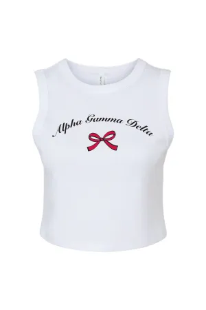 Little Red Bow Crop Tank