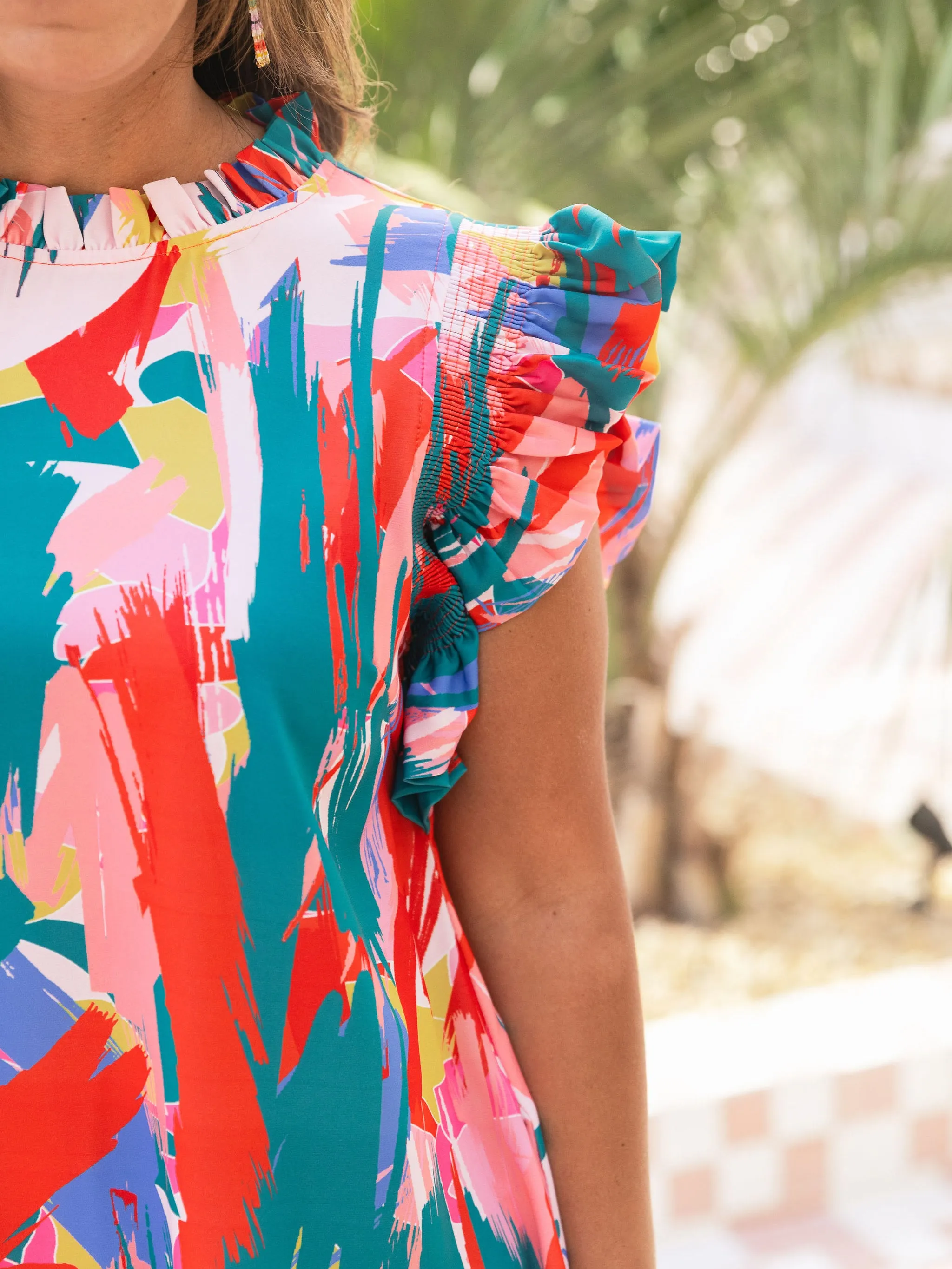Longer You Look Abstract Dress