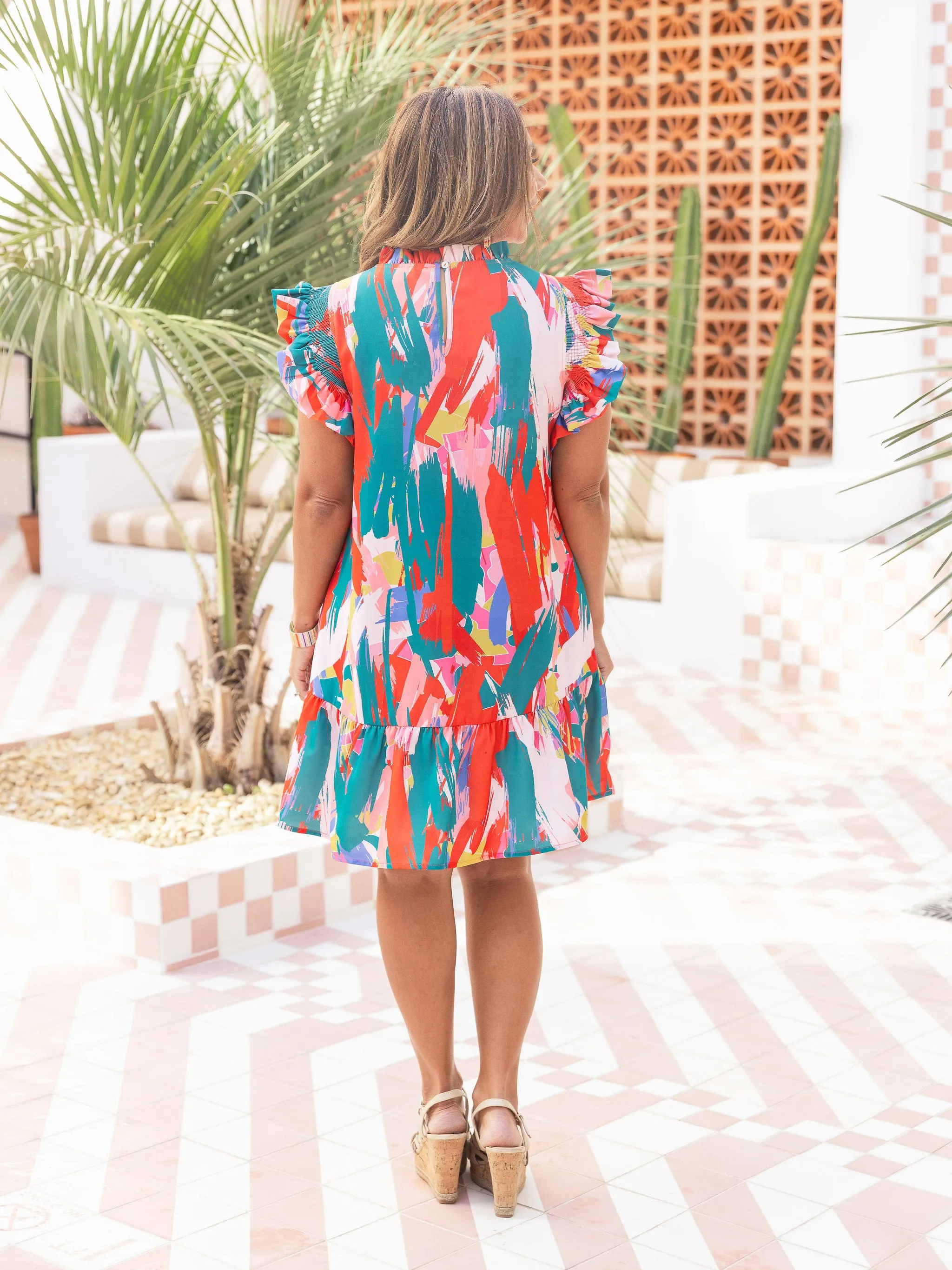 Longer You Look Abstract Dress