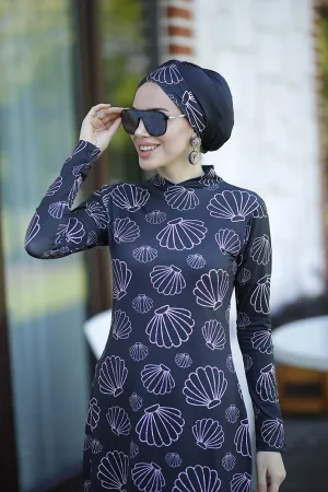 Lycra Full Coverage Hijab Swimsuit 2304 OYSTER