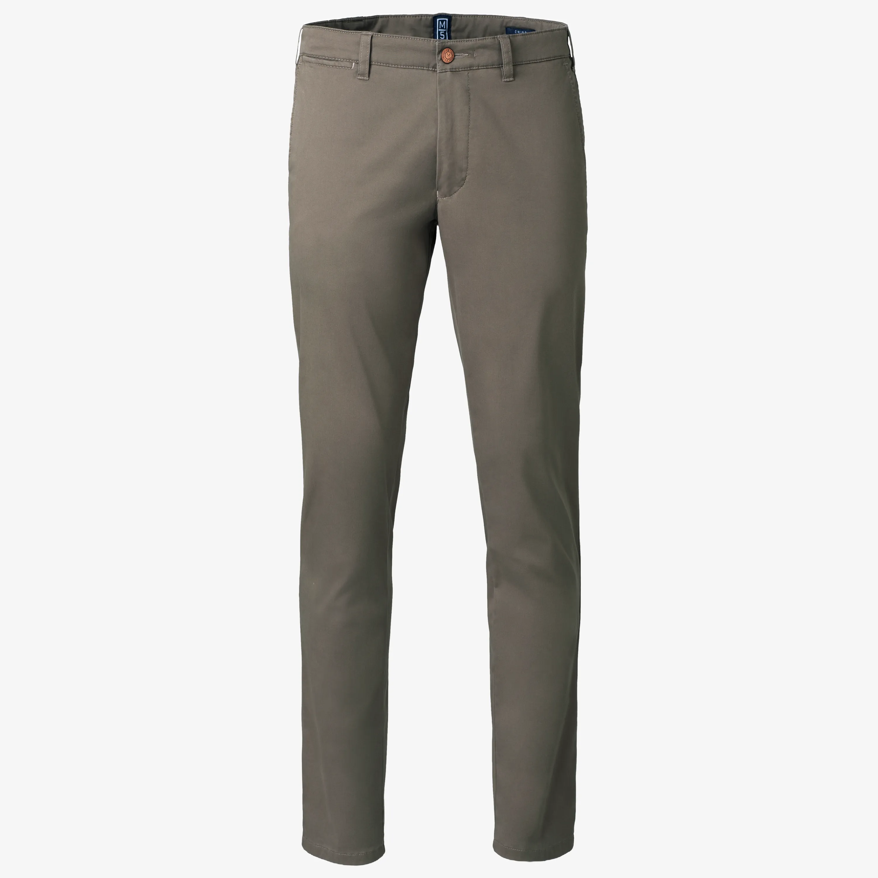 M5 by Meyer Light Summer Twill Slim Fit Chinos - Taupe