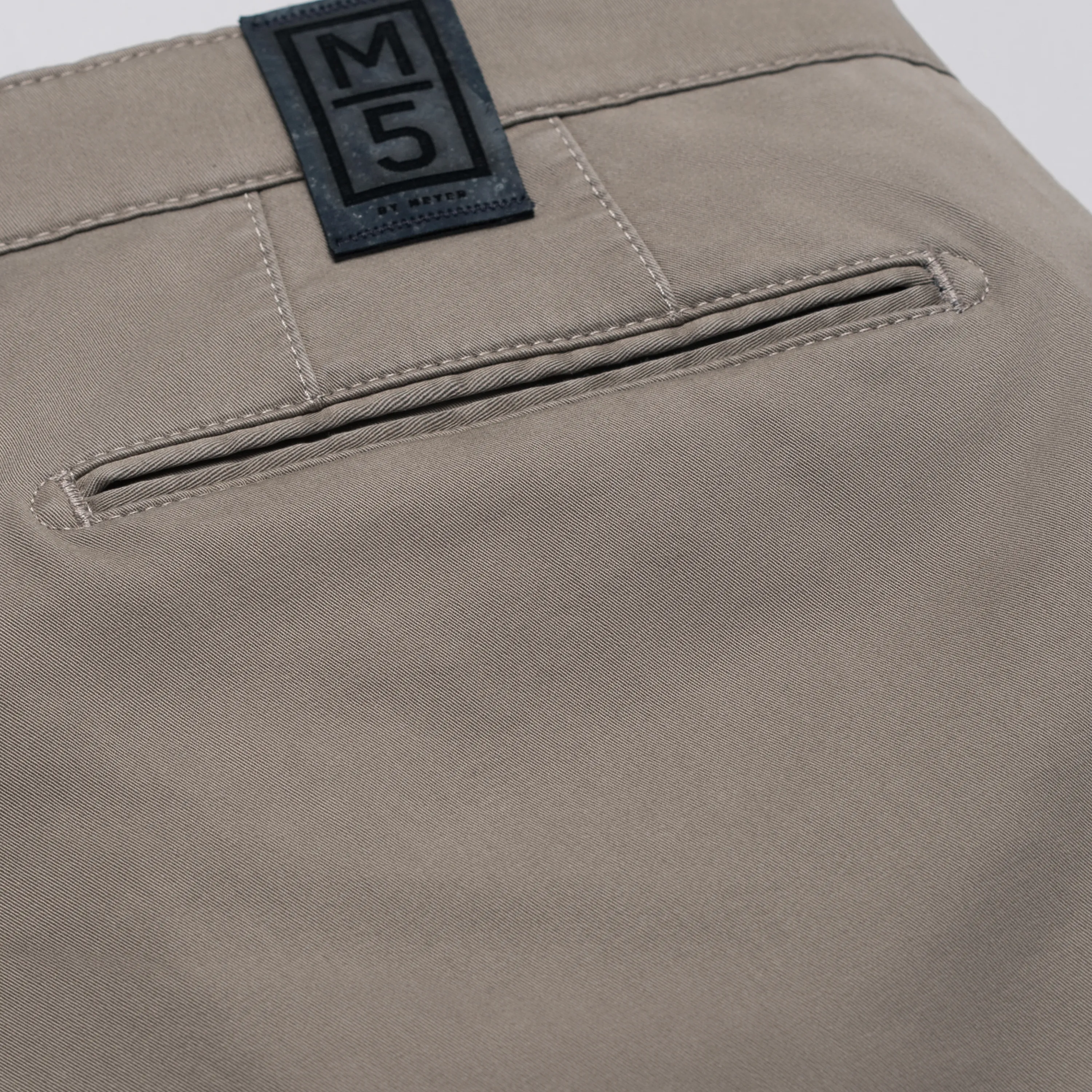 M5 by Meyer Light Summer Twill Slim Fit Chinos - Taupe