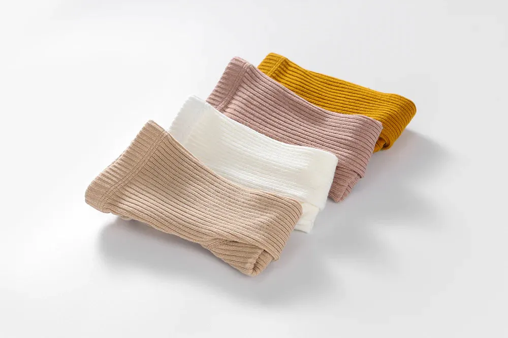Mamer Classic Cotton Ribbed Tights - White