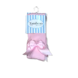 Marabella's Girls Pink Cotton Tights