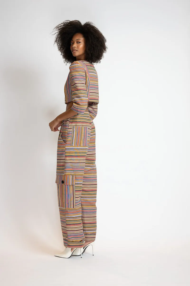 Mashru Jacquard Cargo Trousers
