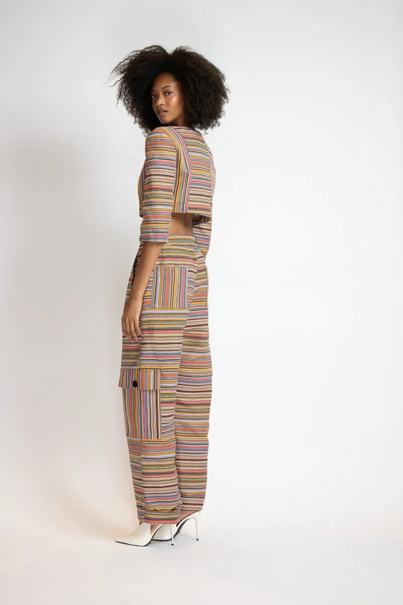 Mashru Jacquard Cargo Trousers