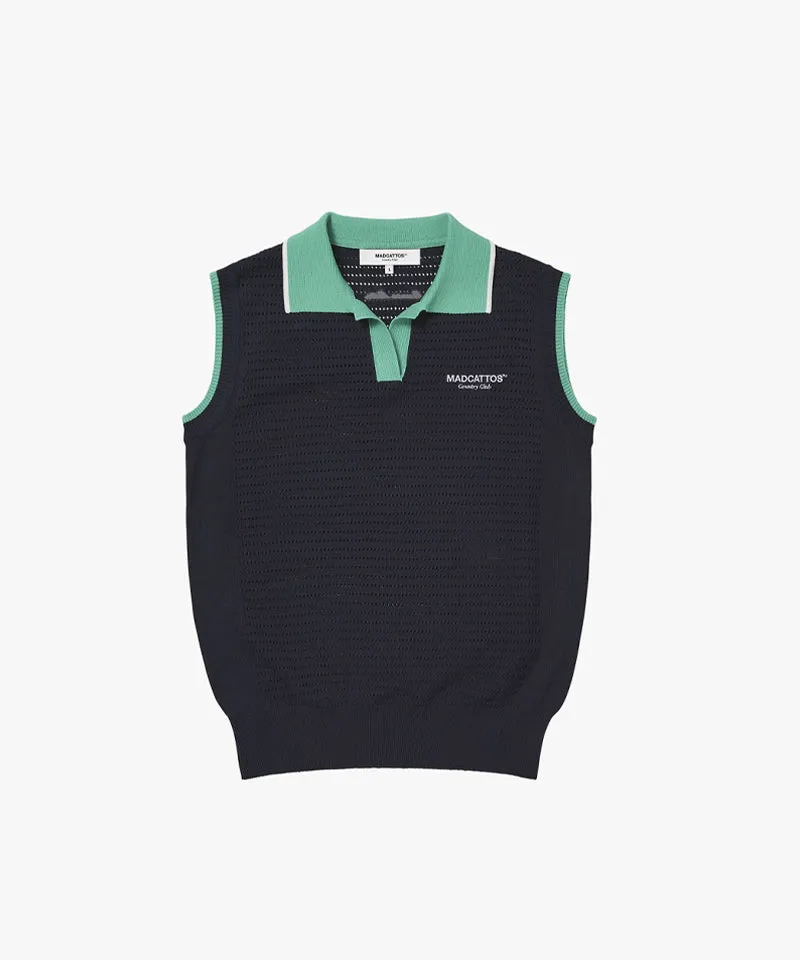 MCC Women's Sleeveless Knit Polo Shirt - Dark Navy
