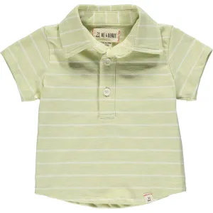 Me & Henry Lime/White Stripe Polo