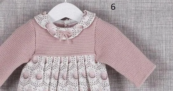 MEBI - Dusky Pink Dress with Floral Pattern