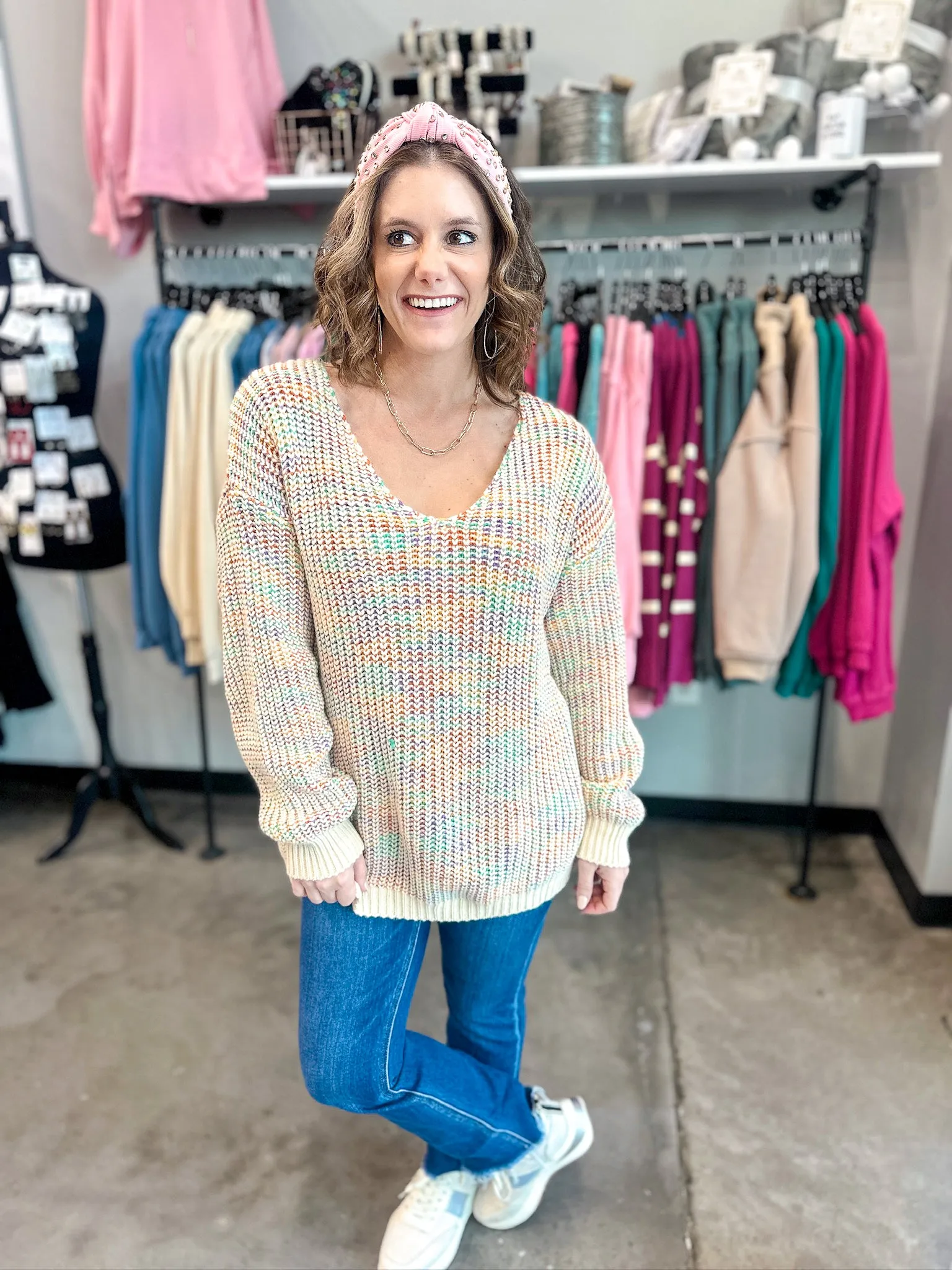 Melissa Multi V Neck Sweater