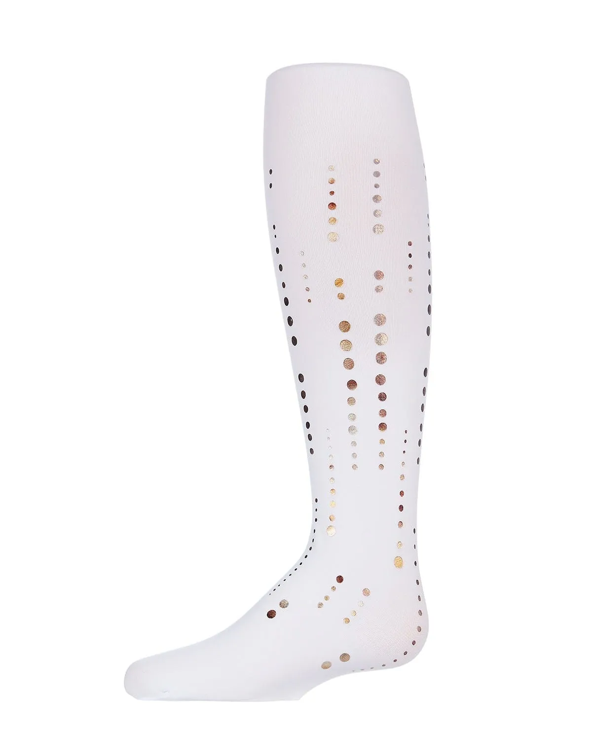 Memoi Printed Retro Dots Tights - Mkf-4015