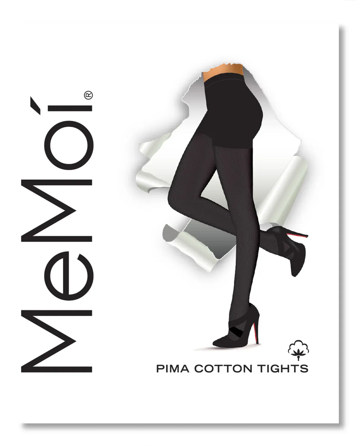 Memoi Soft Pima Cotton Tights with Comfort Waist - Mo-362