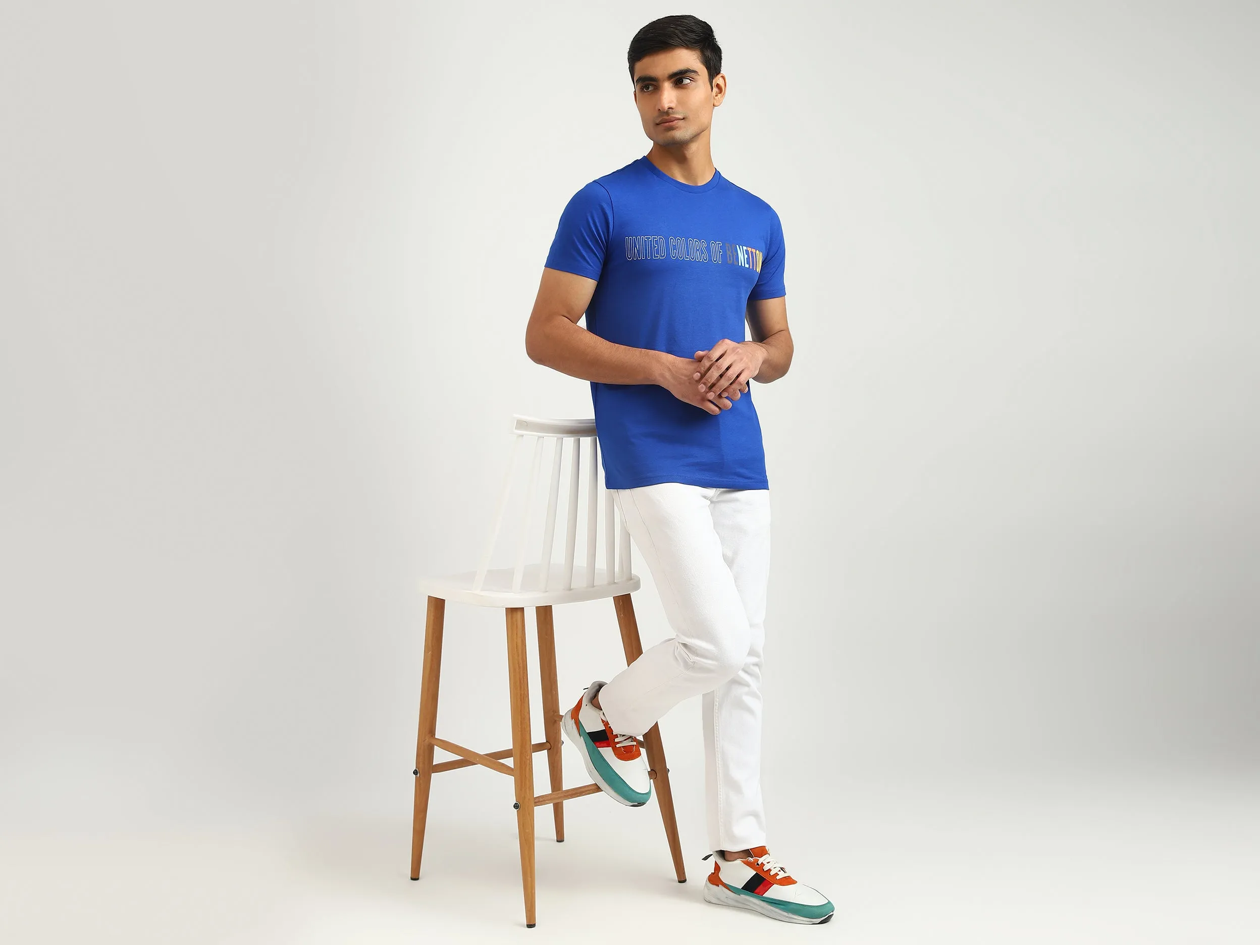 Men Printed Round Neck T-shirt