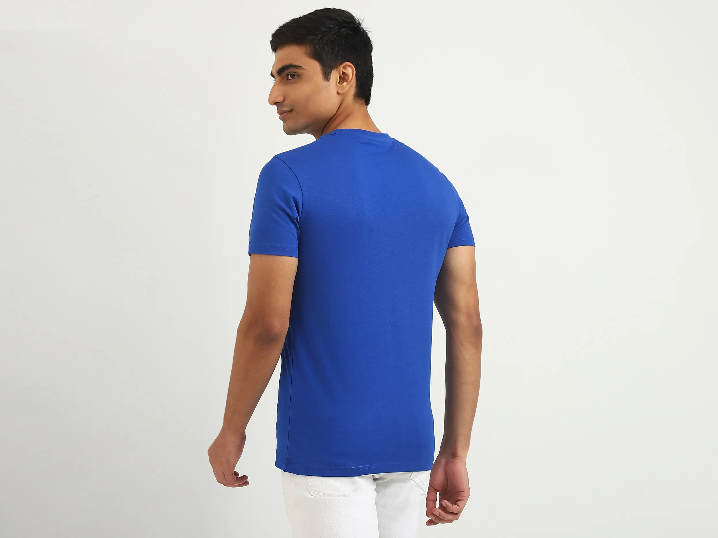 Men Printed Round Neck T-shirt