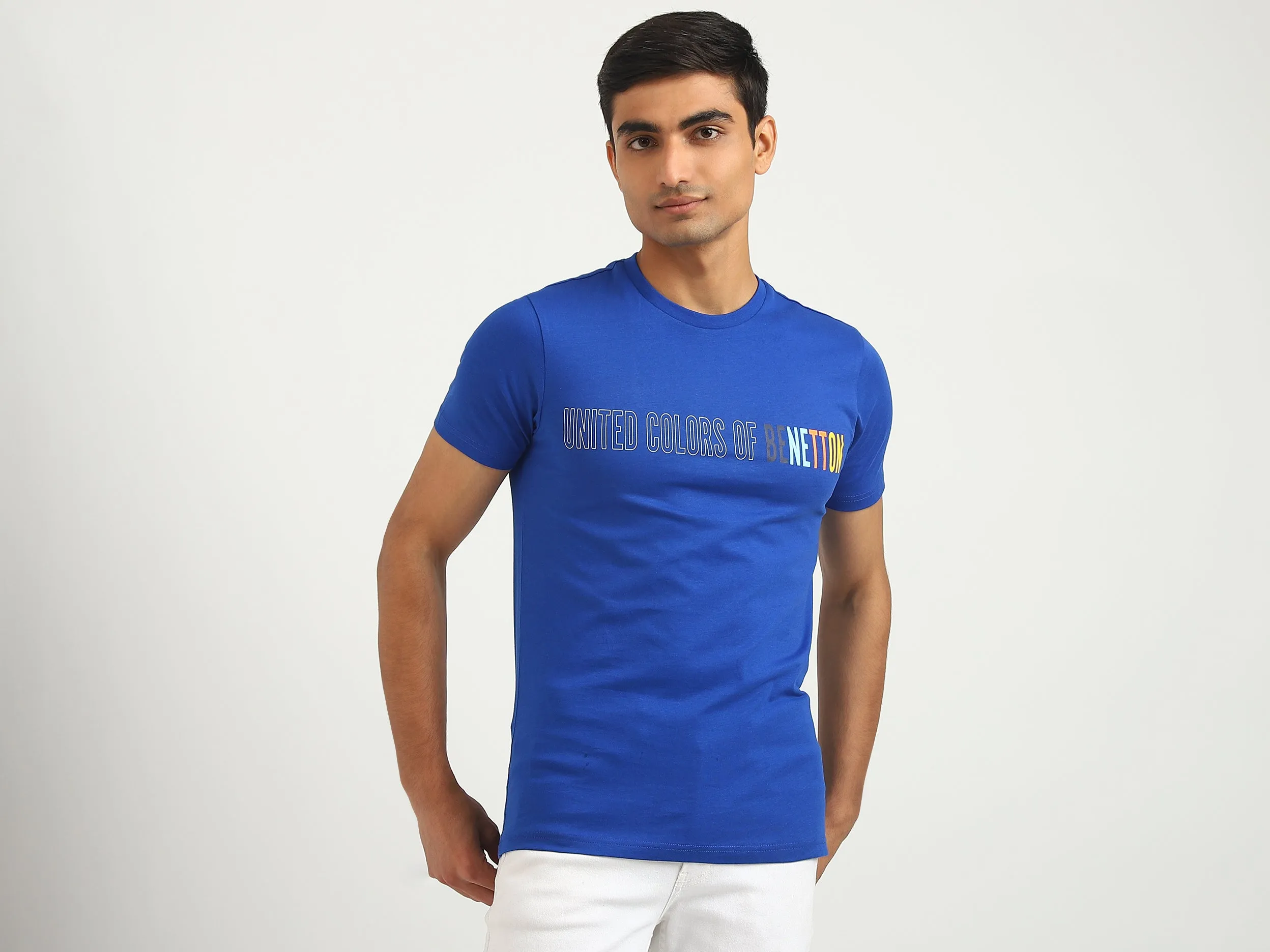 Men Printed Round Neck T-shirt