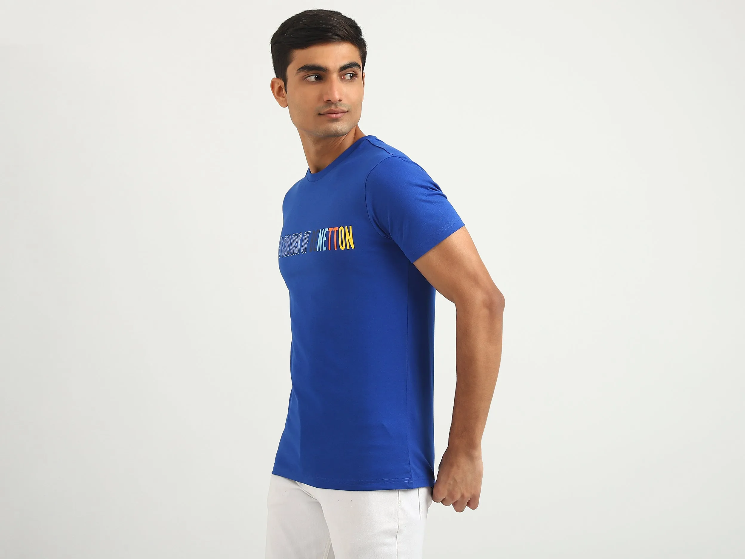 Men Printed Round Neck T-shirt
