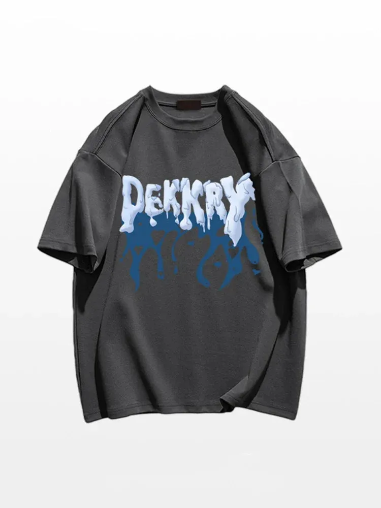 Men Summer Hip Hop  Graffiti Tee - Oversized Y2K