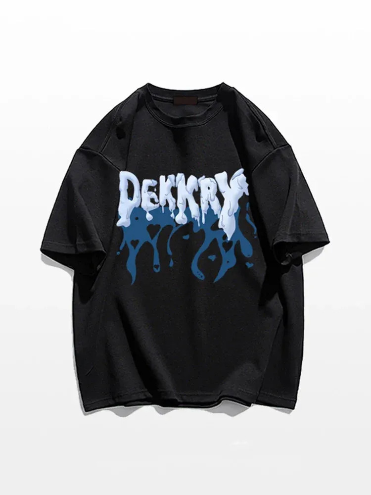 Men Summer Hip Hop  Graffiti Tee - Oversized Y2K