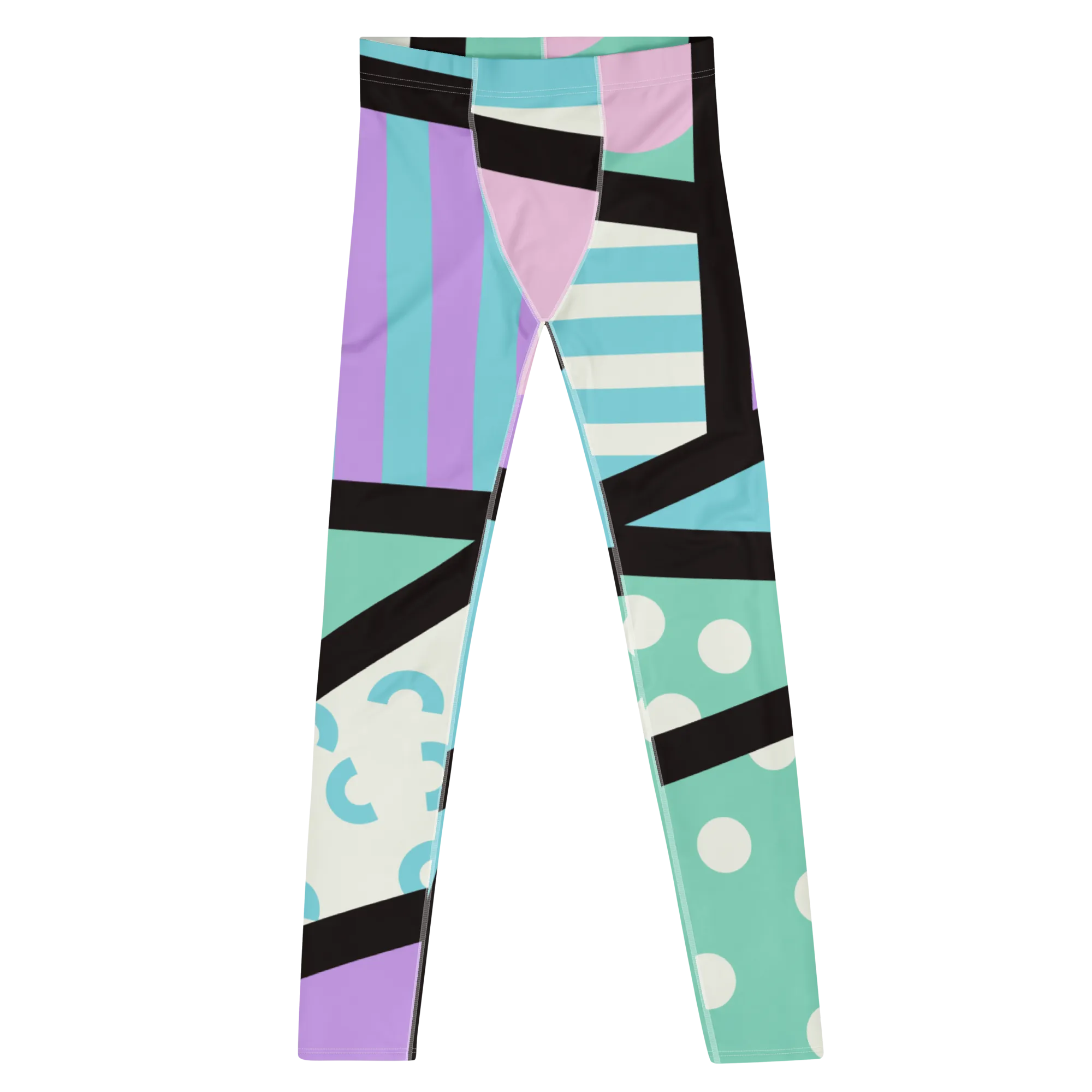Mens Leggings, Memphis Harajuku Pastel