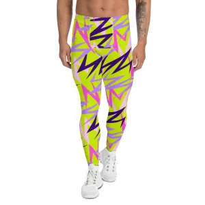 Mens Leggings, Yellow Memphis Jazz