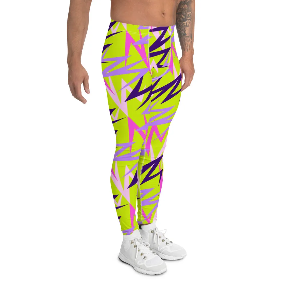 Mens Leggings, Yellow Memphis Jazz