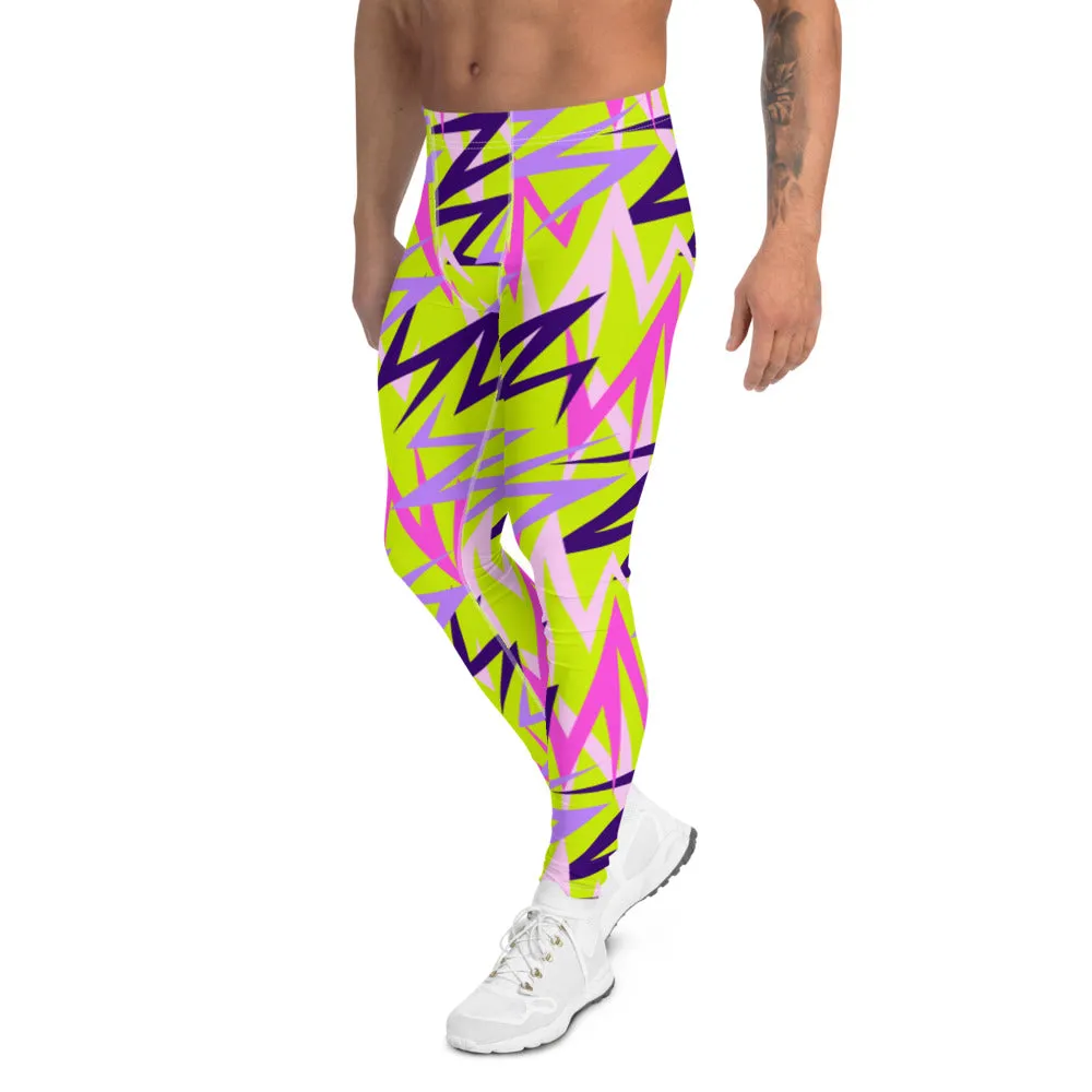 Mens Leggings, Yellow Memphis Jazz