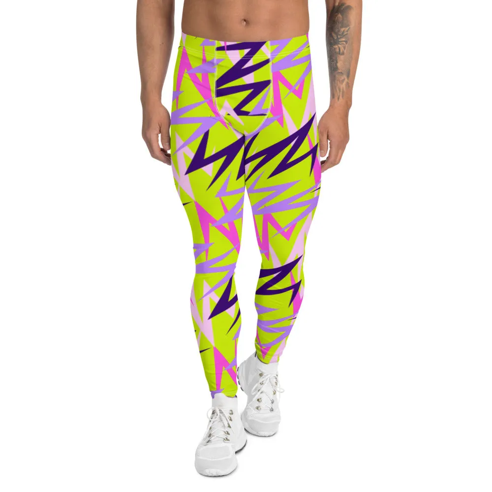 Mens Leggings, Yellow Memphis Jazz