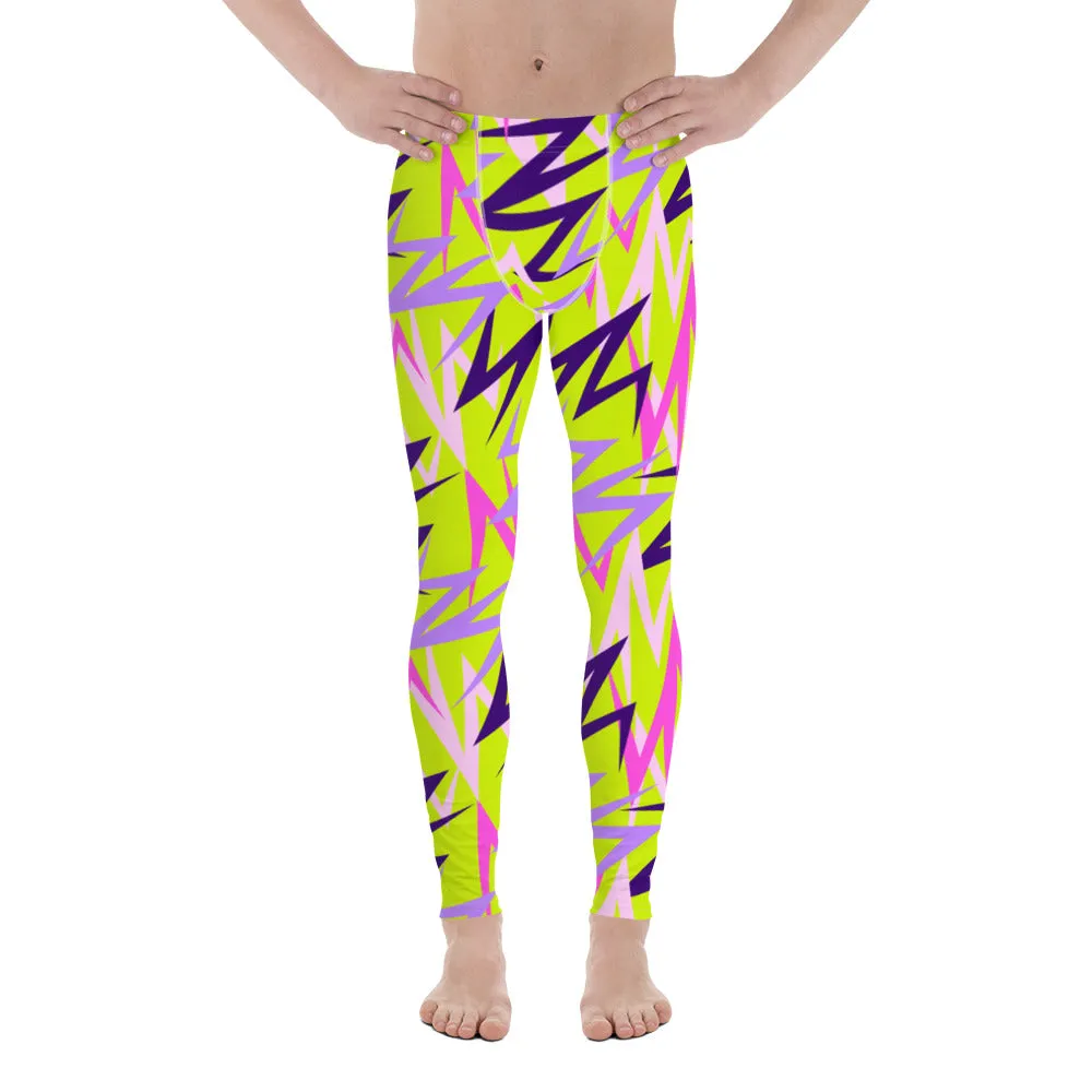 Mens Leggings, Yellow Memphis Jazz