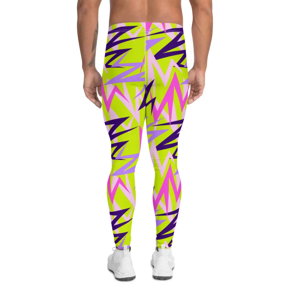 Mens Leggings, Yellow Memphis Jazz