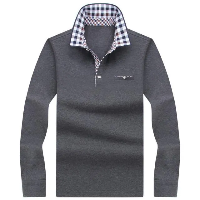 Men's Long Sleeve Polo Up To Size 10XL