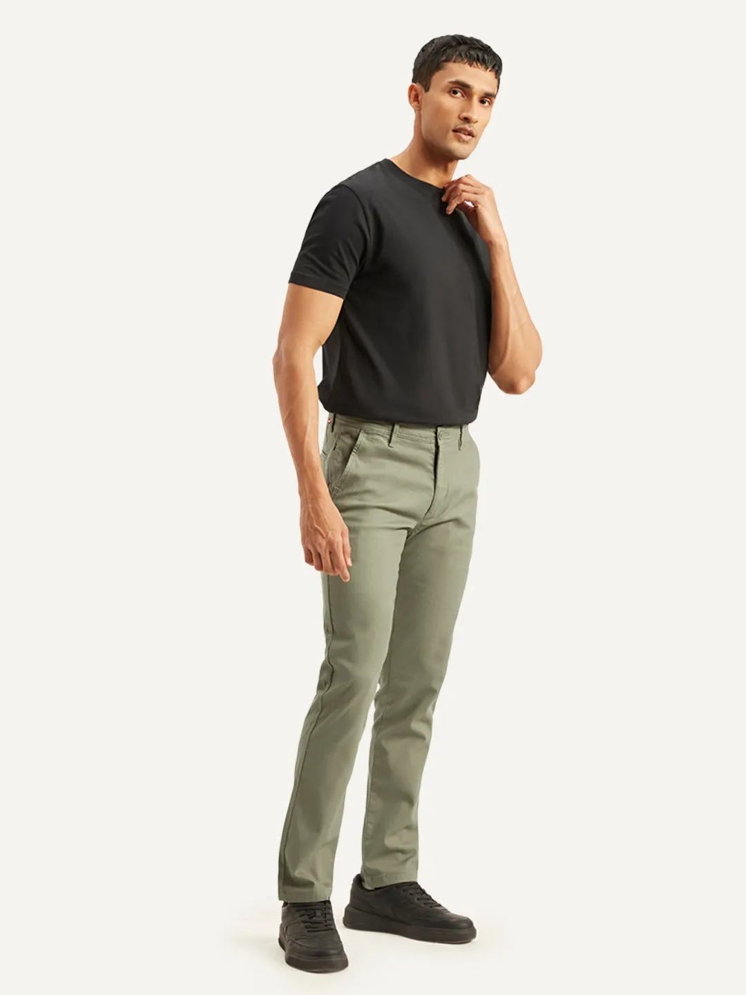 Men's Olive Slim Fit Chinos