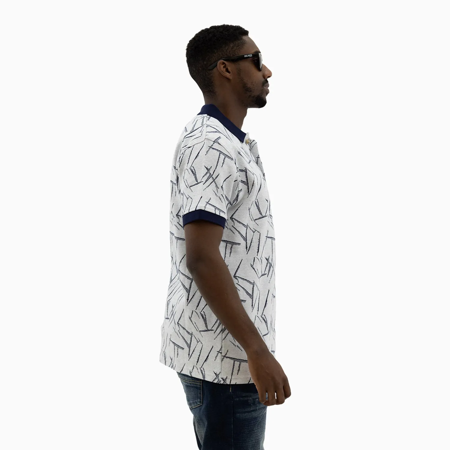 Men's Ridge Thunderbolt Jacquard Polo Shirt