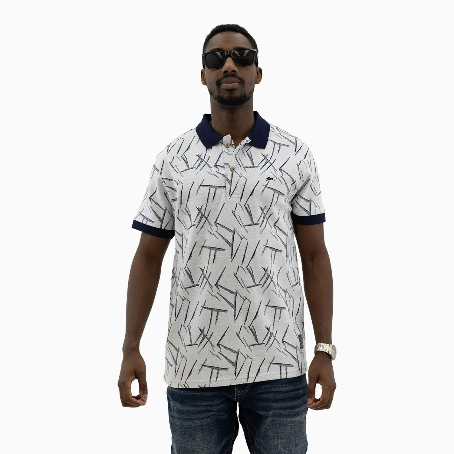Men's Ridge Thunderbolt Jacquard Polo Shirt