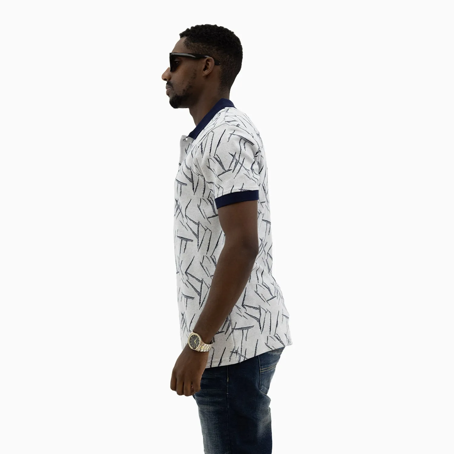 Men's Ridge Thunderbolt Jacquard Polo Shirt