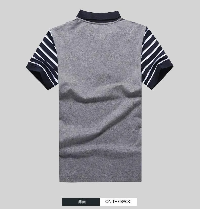 Men's Striped Sleeve Polo