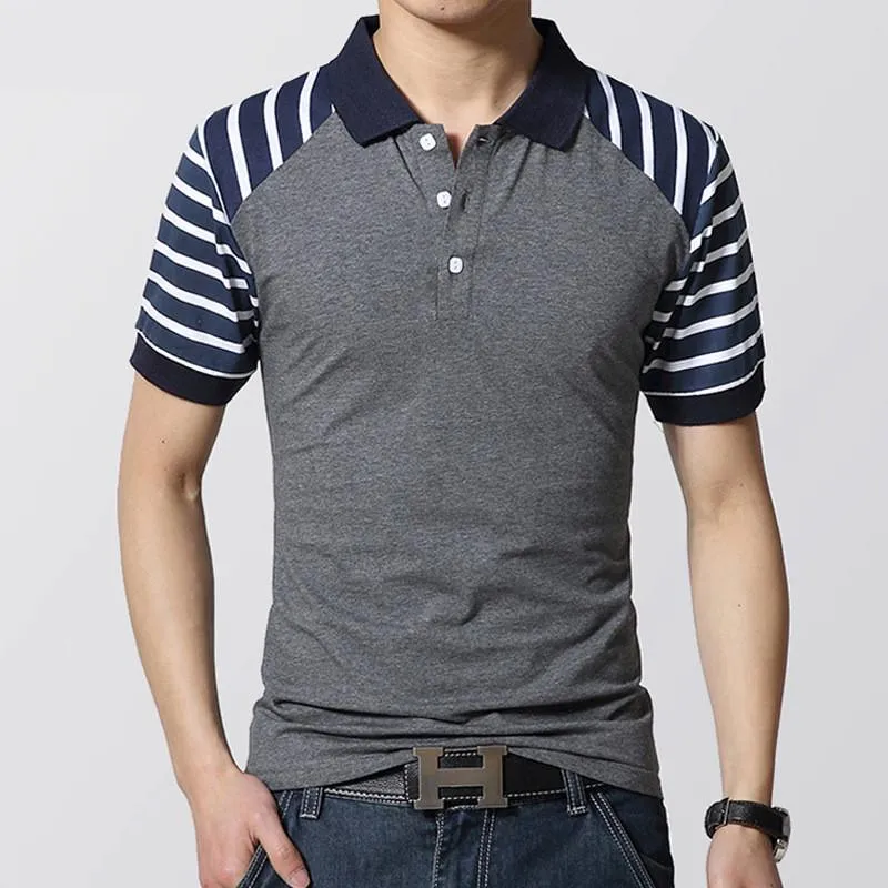 Men's Striped Sleeve Polo