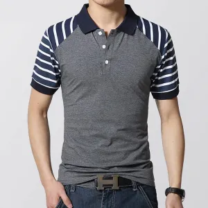 Men's Striped Sleeve Polo