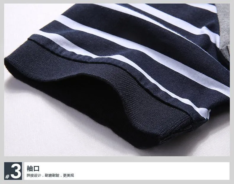 Men's Striped Sleeve Polo