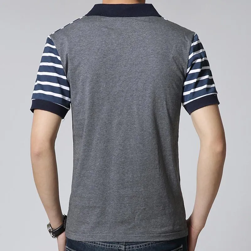 Men's Striped Sleeve Polo