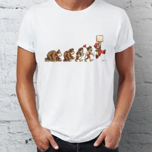 Men's T Shirt Bit Evolution Mario Donkey Kong Funny Gaming Shirt Artsy Tee