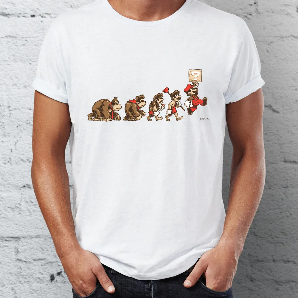 Men's T Shirt Bit Evolution Mario Donkey Kong Funny Gaming Shirt Artsy Tee